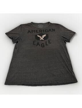 Men’s American Eagle Outfitters Charcoal Grey Crew Neck Graphic T Shirt Size XL